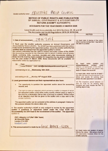 this shows the public rights period for the year ending 31.03.2026